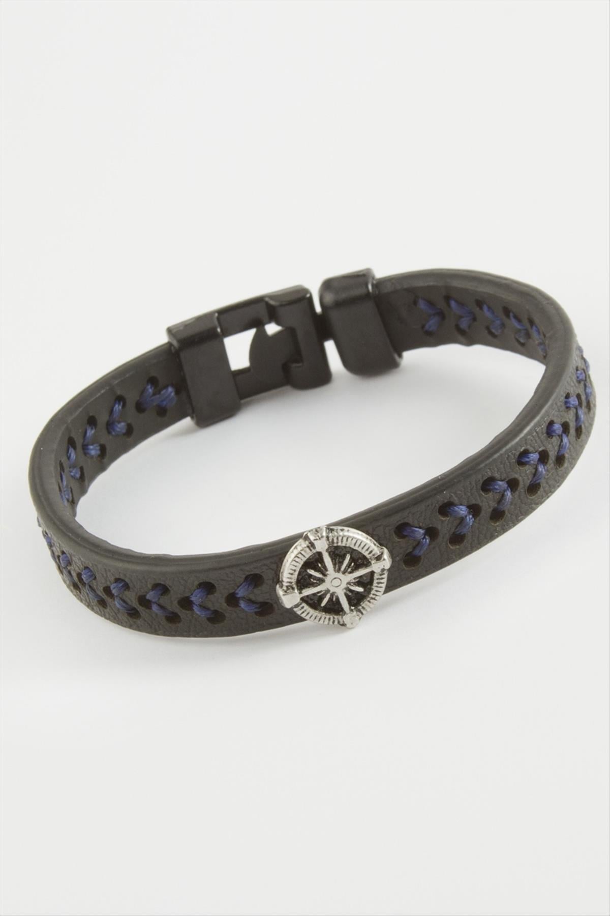 Pusula Kaliteli Suni Deri Bileklik