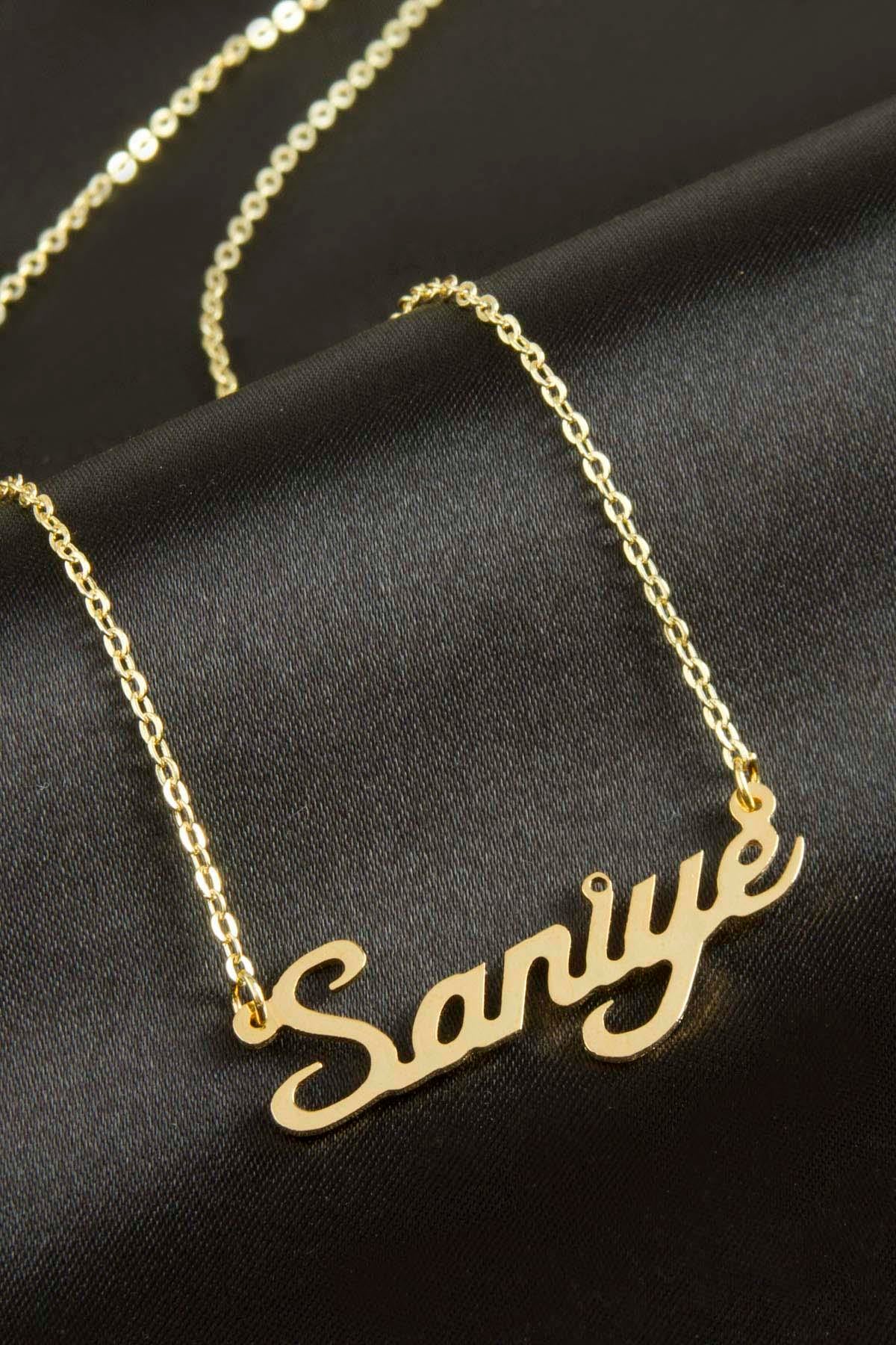 Saniye İsimli Kolye (Kişiye Özel)