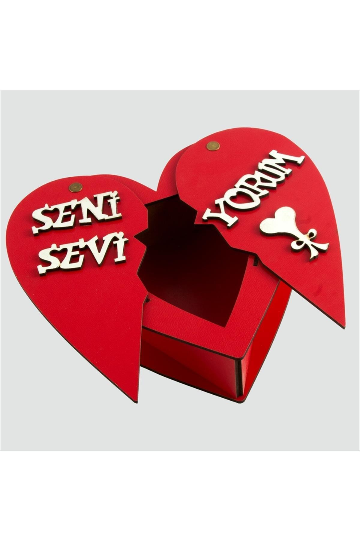 Seni Seviyorum Yazılı Ahşap Kutu