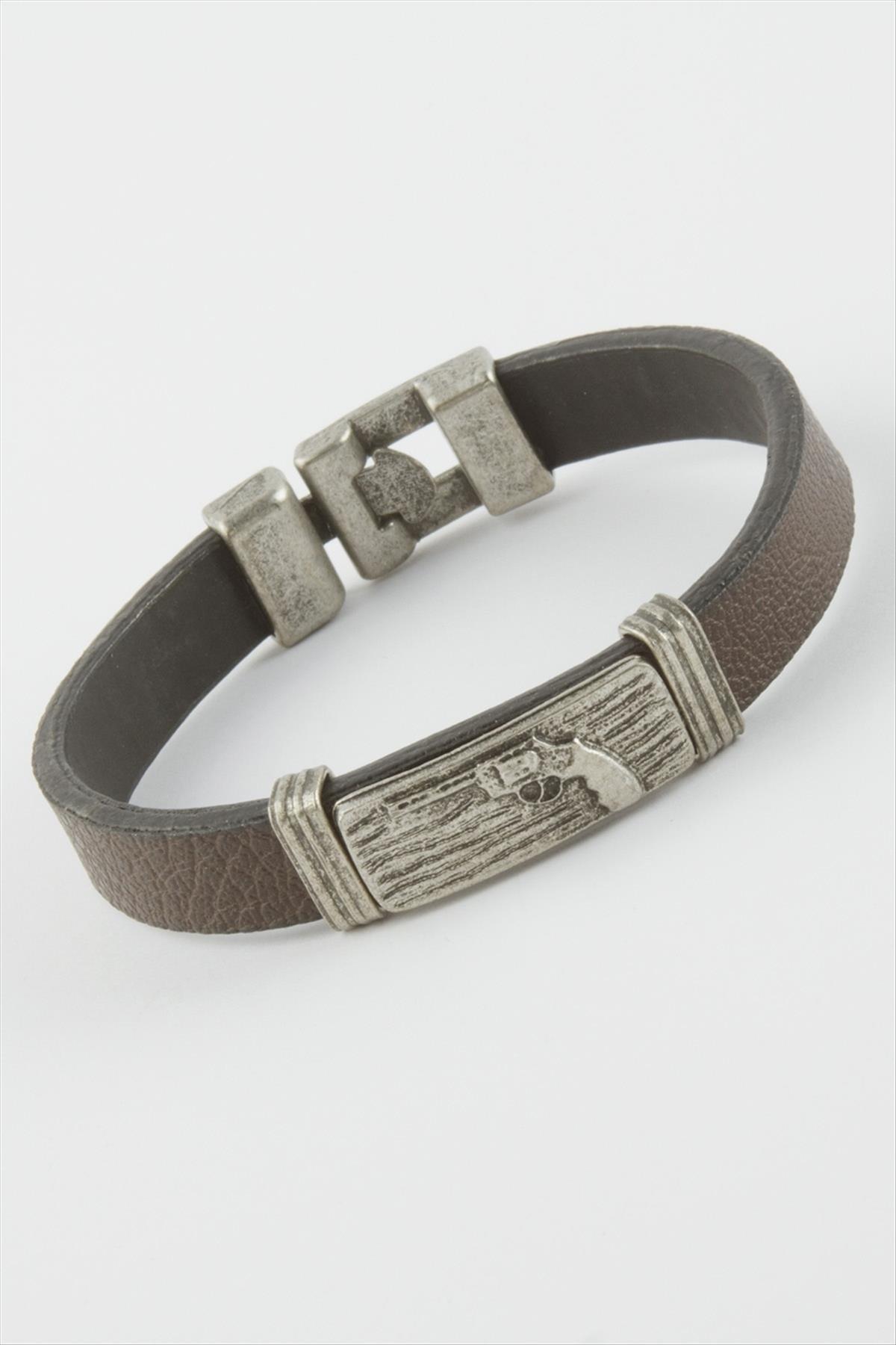 Silah Suni Deri Bileklik