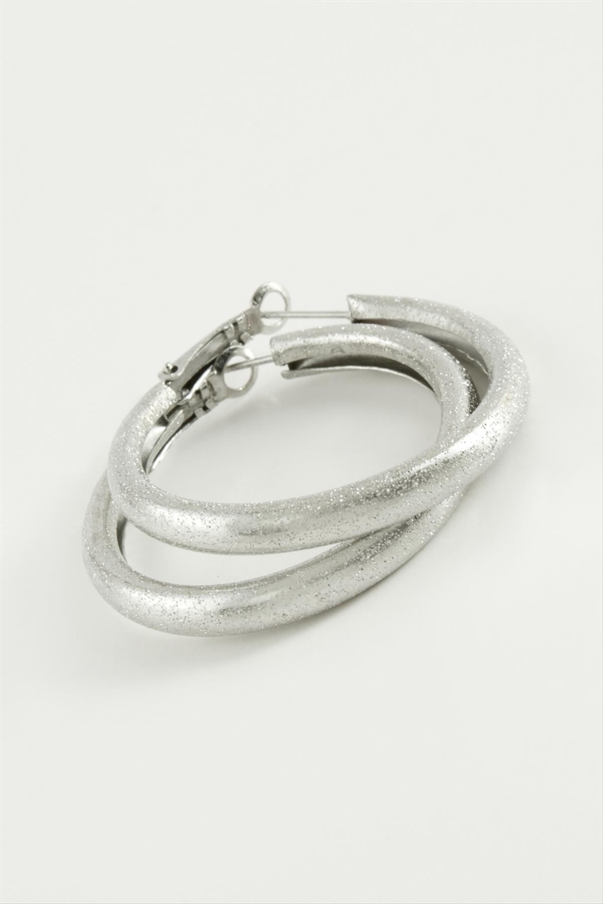 Simli Boru Halka Küpe 5,5 cm