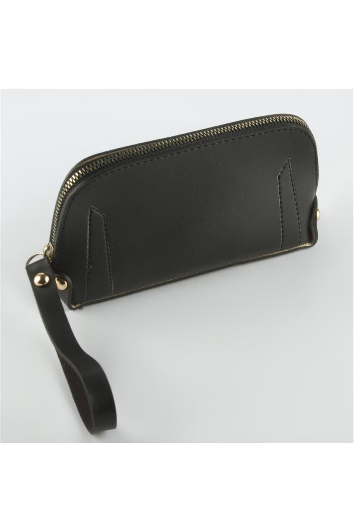 Siyah Dikdörtgen Deri Cüzdan