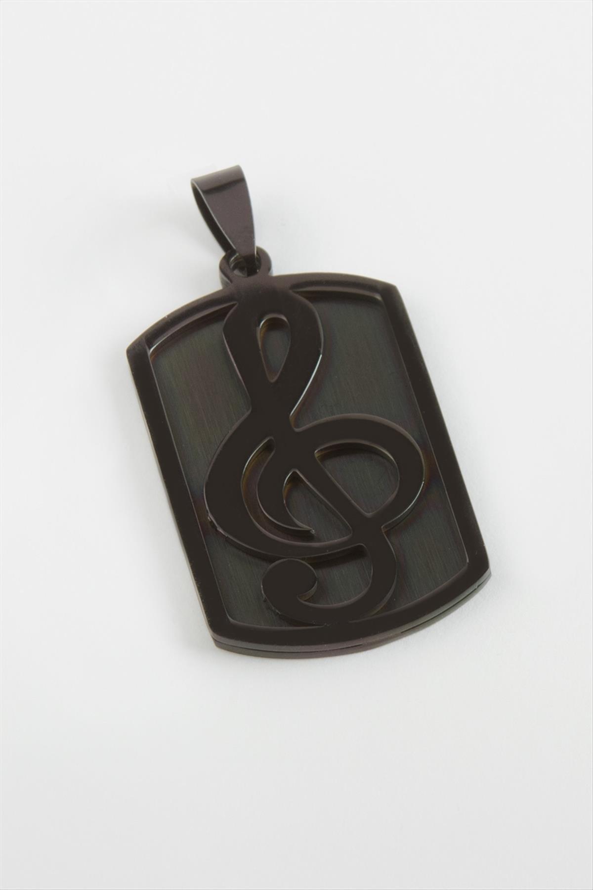 Sol Nota Çelik Kolye Ucu 2,5*4 cm