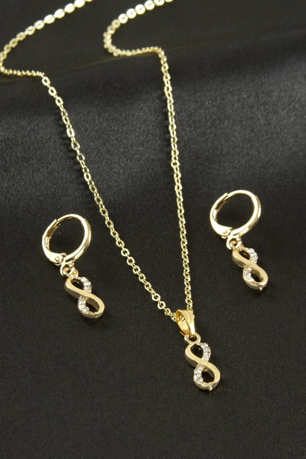 Sonsuzluk Taşlı Set Kolye