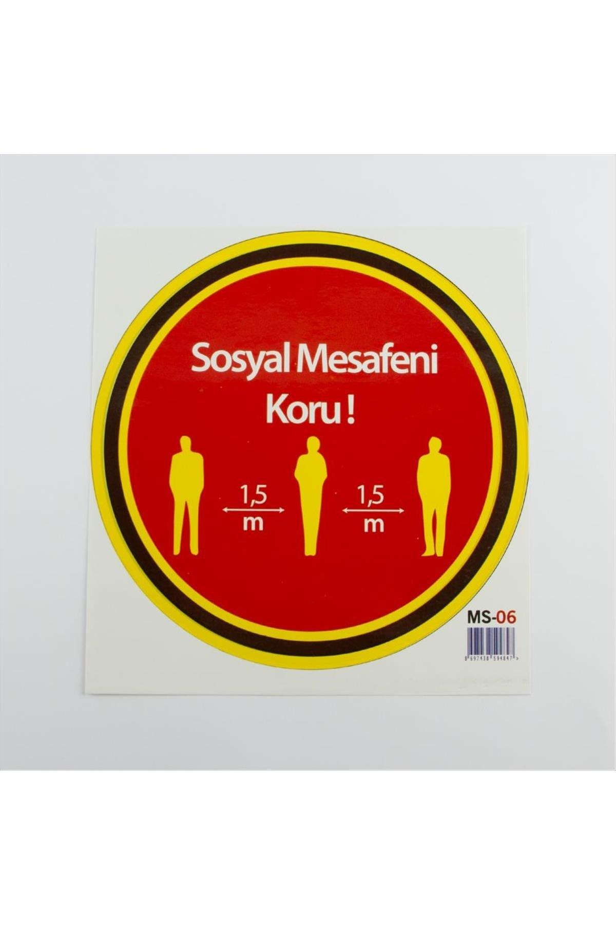 Sosyal Mesafeyi Koru! Yazılı Sticker