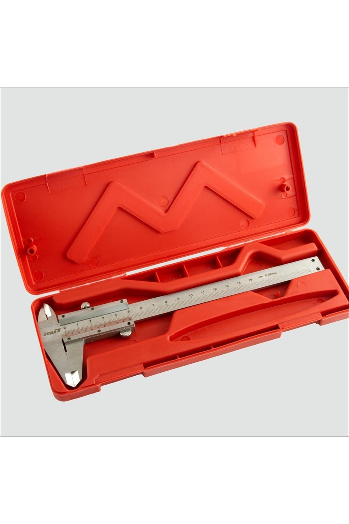 Vernier Caliper Plastik Kutulu Mekanik Kumpas 150 mm