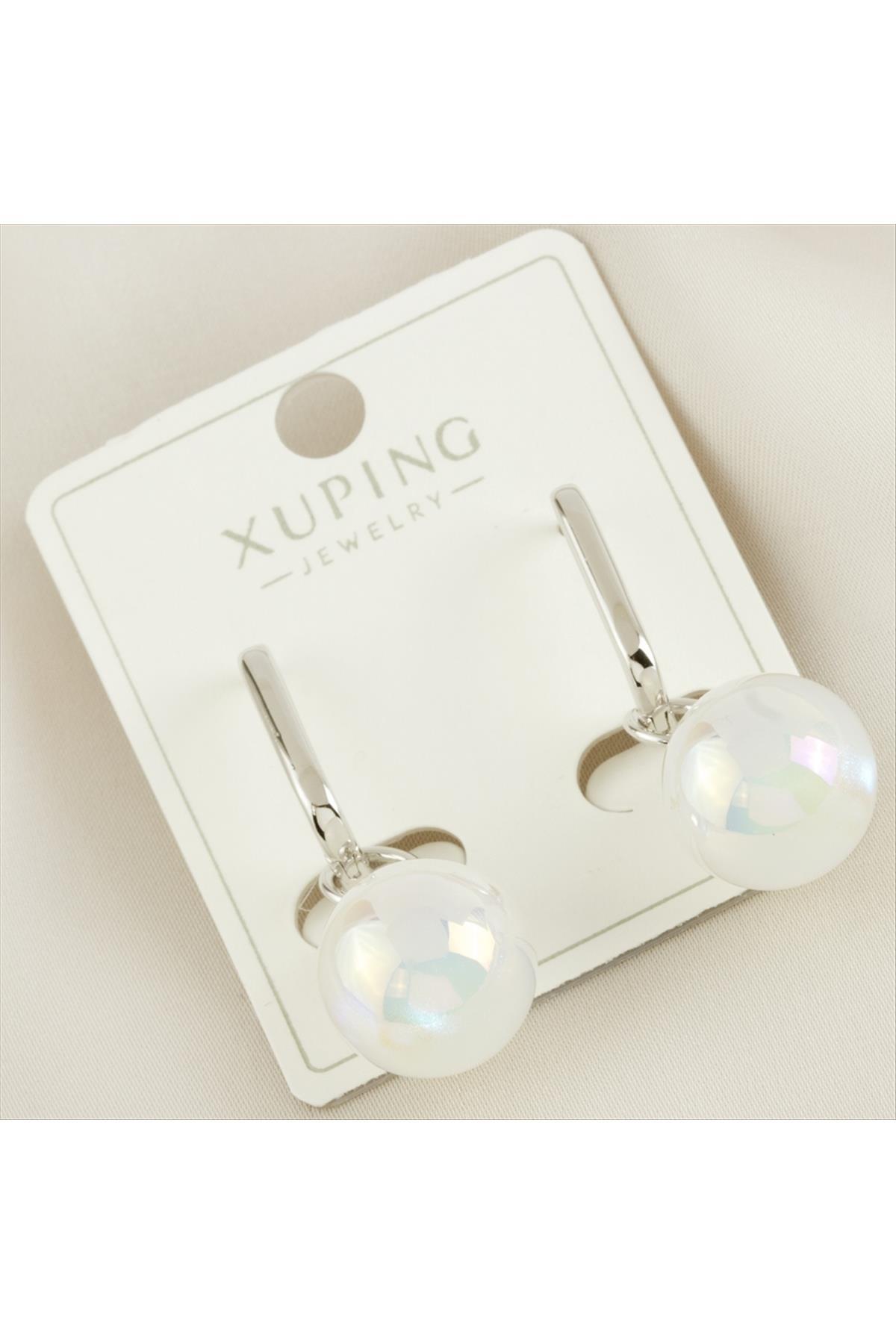 Xuping Oval İnci Lüks Çelik Küpe