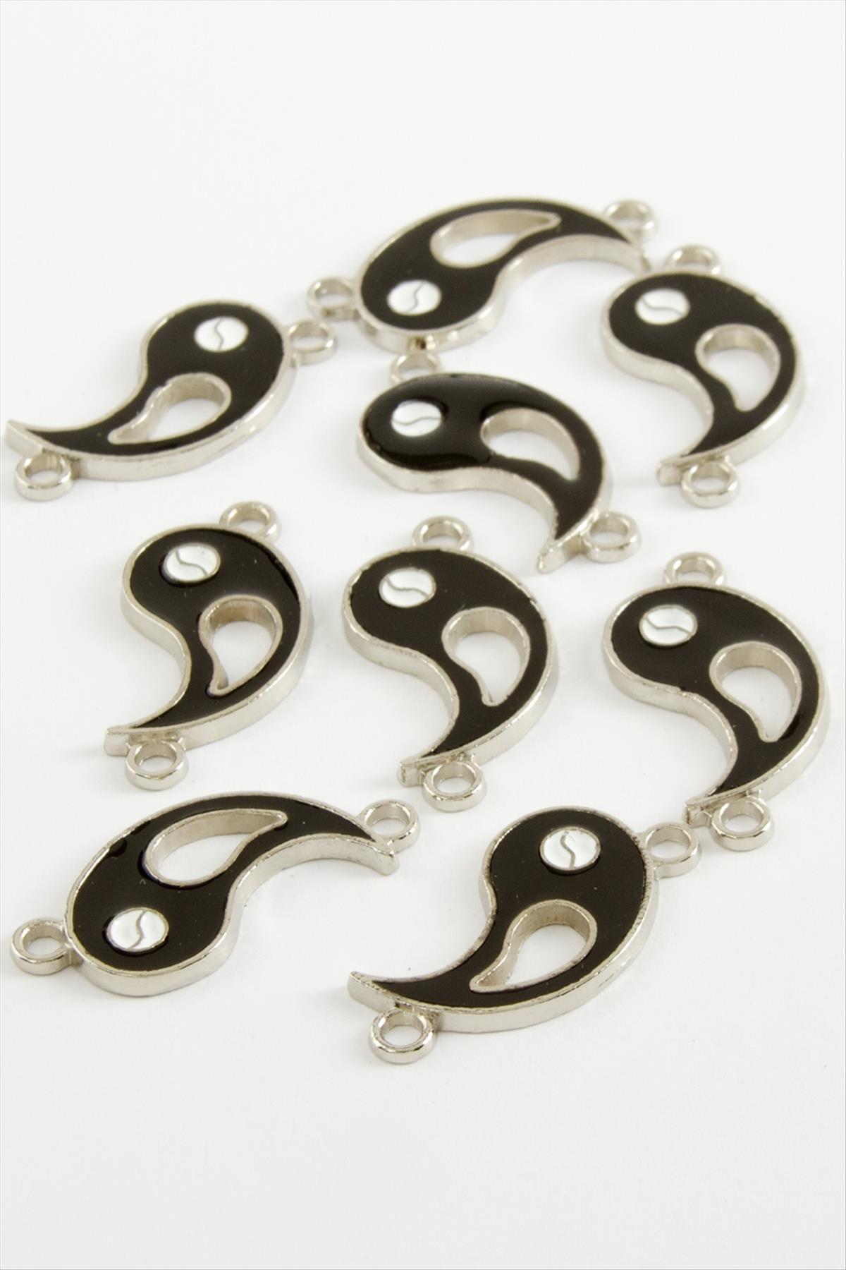 Yin Yang Çift Kulp Mineli Bileklik ve Kolye Ucu Aparatı 1 Adet