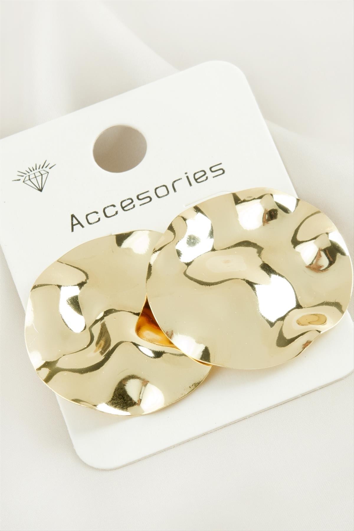 Yuvarlak  Trend Metal Küpe