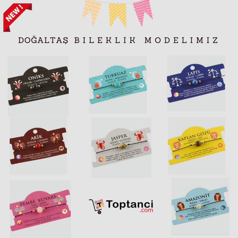 Burç Doğaltaş Bileklik Modelleri