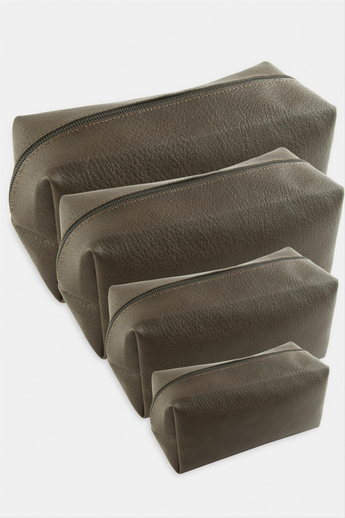 4 Adet El Tutmalı Makyaj Çantası