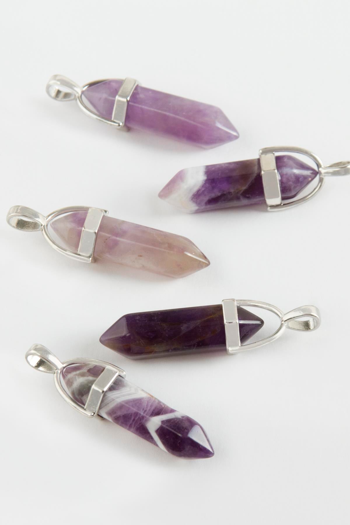 Amatist Point Kolye Ucu