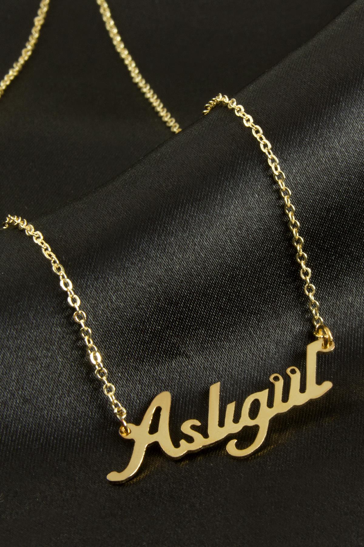 Aslıgül İsimli Kolye (Kişiye Özel)