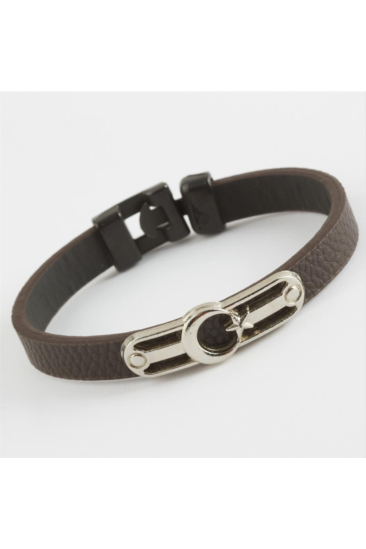 Ay Yıldız Kaliteli Suni Deri Bileklik