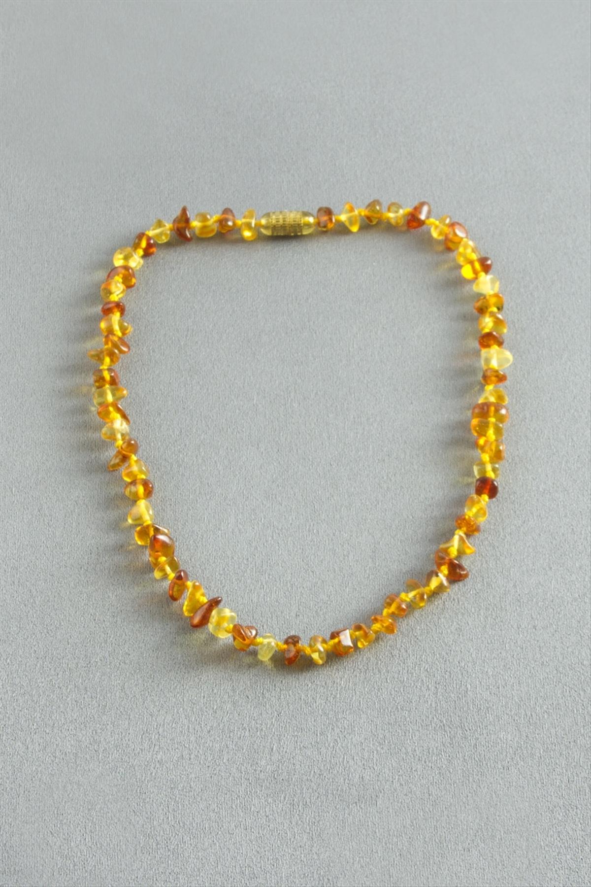 Bebek Kehribar Taşlı Kolye