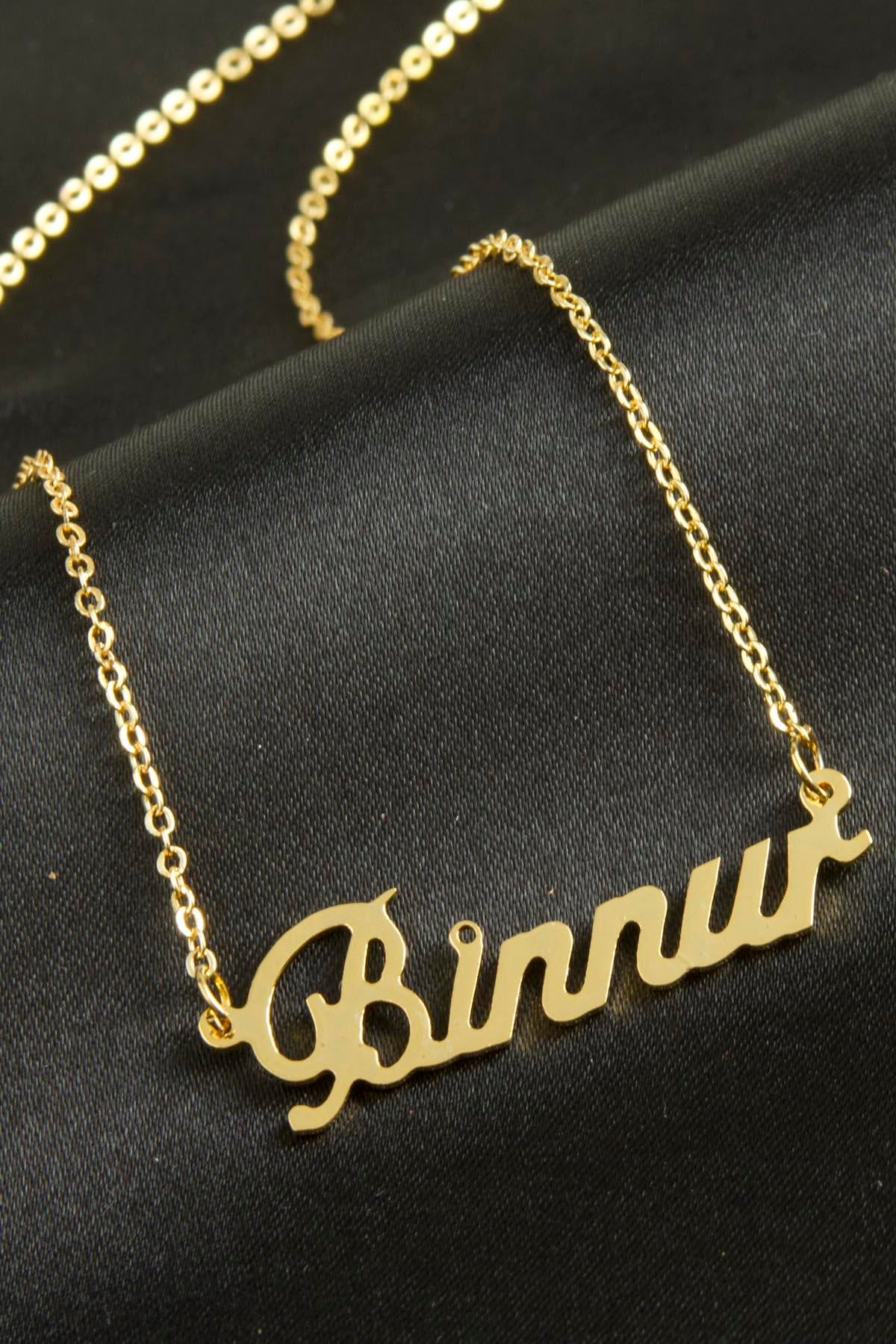 Binnur isimli kolye (Kişiye Özel)