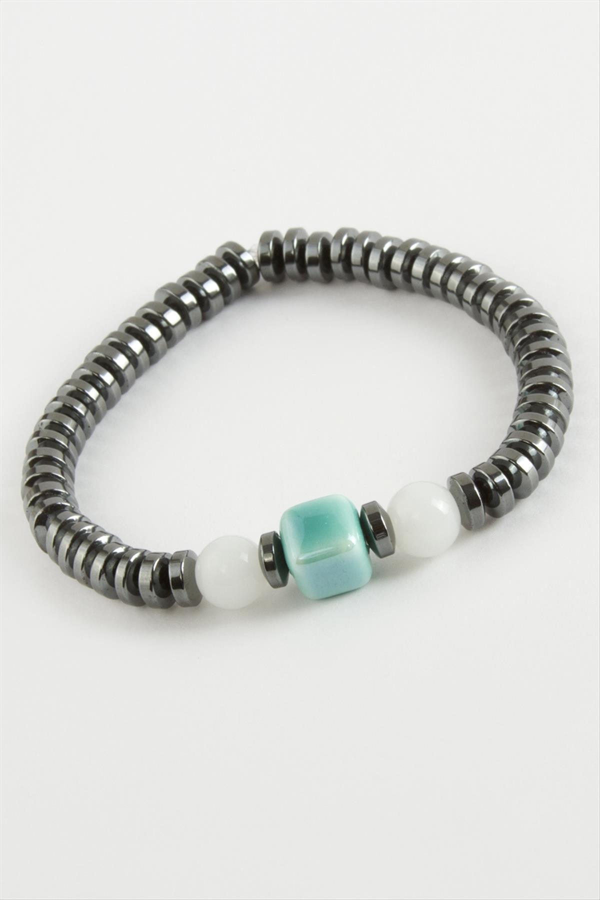 Cam & Hematit Doğaltaş Bileklik