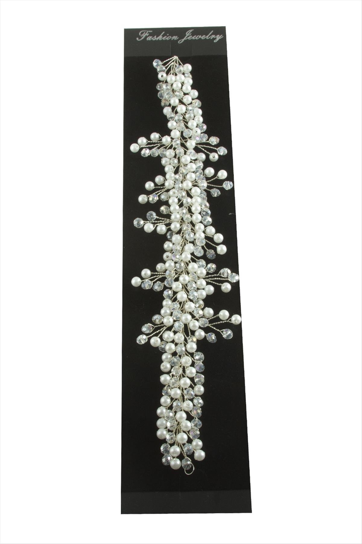 Çiçek İnci Kristal Saç Aksesuarı