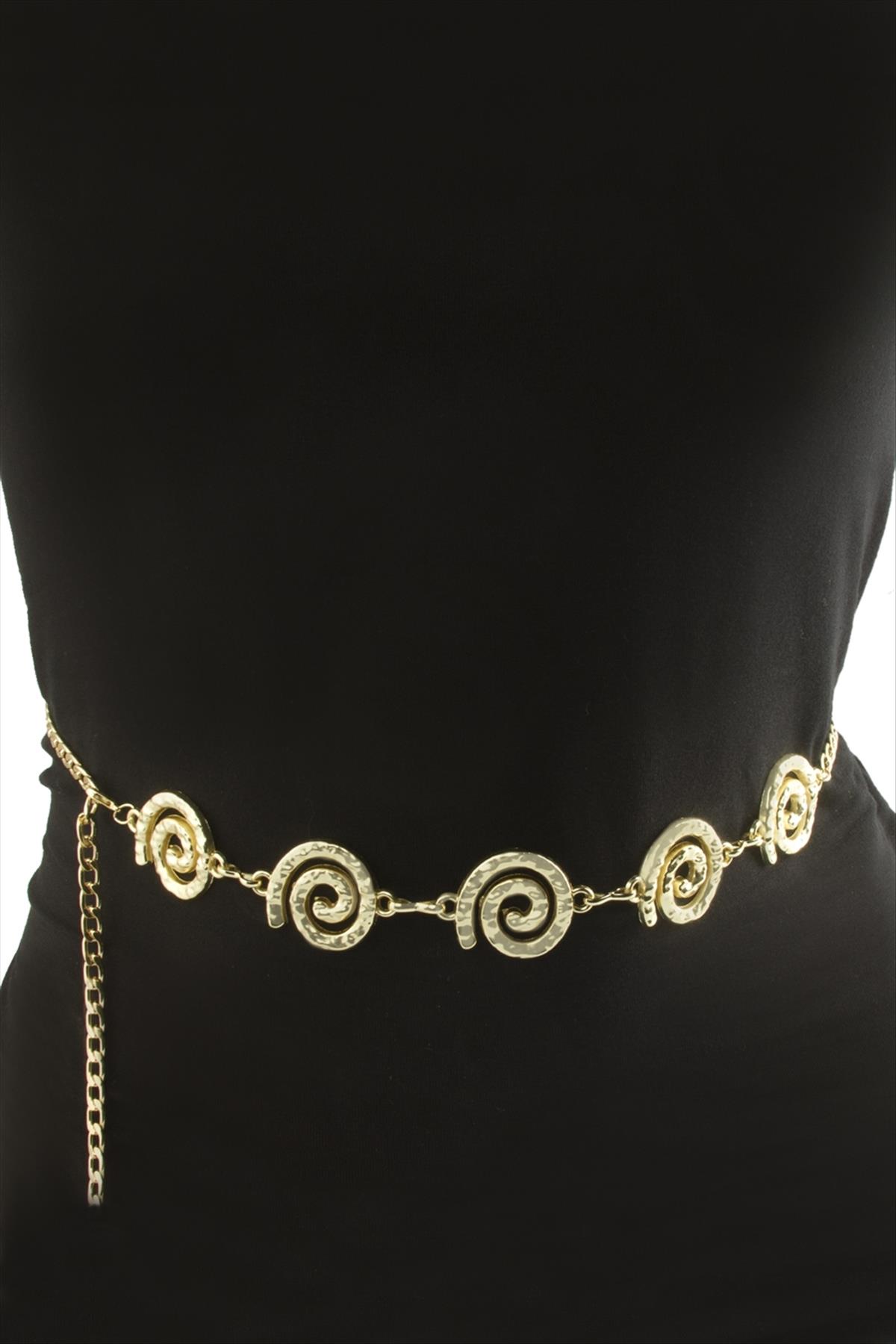 Çiçek Metal Zincir Kemer