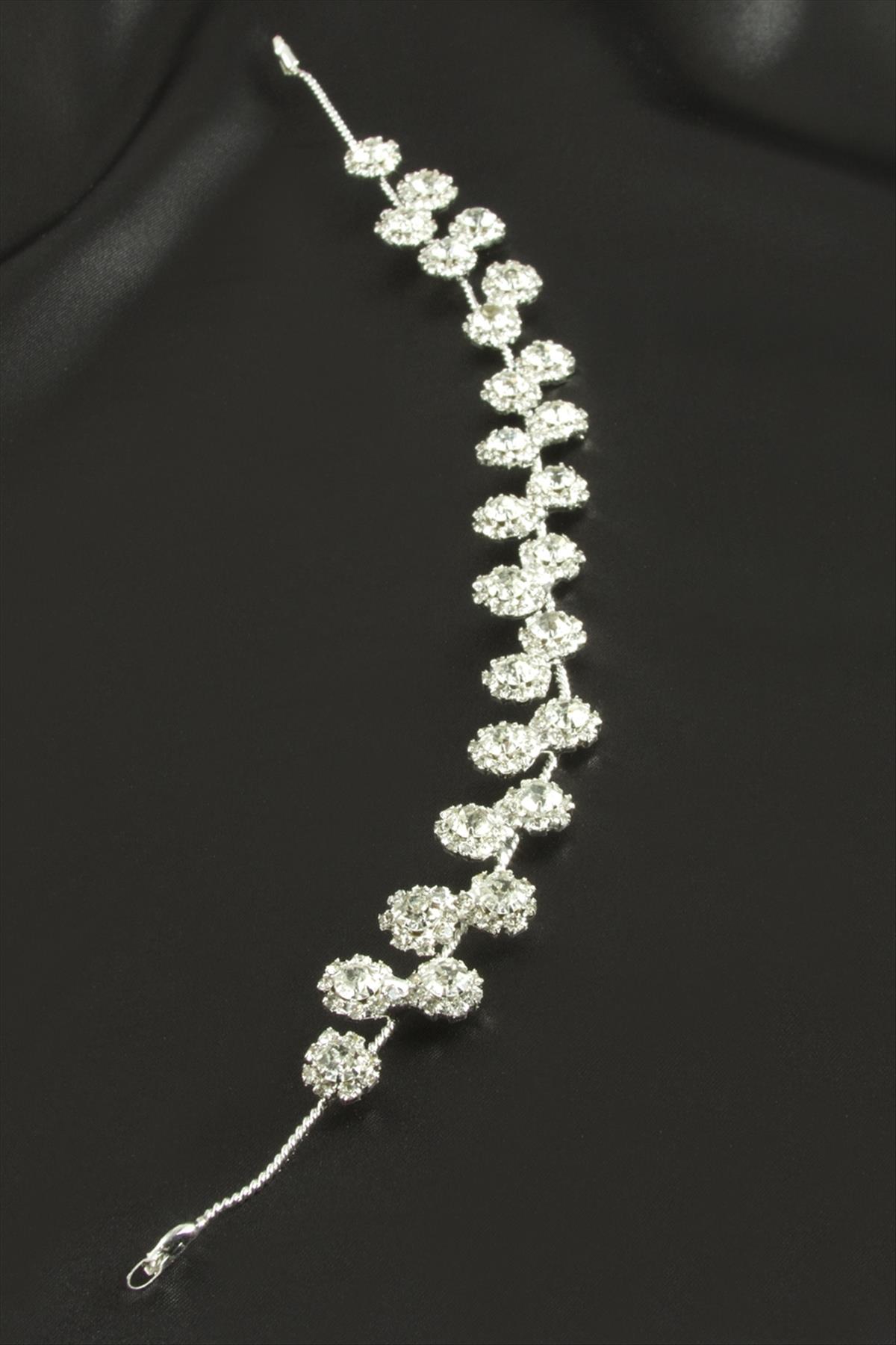 Çiçek Taşlı Saç Aksesuarı