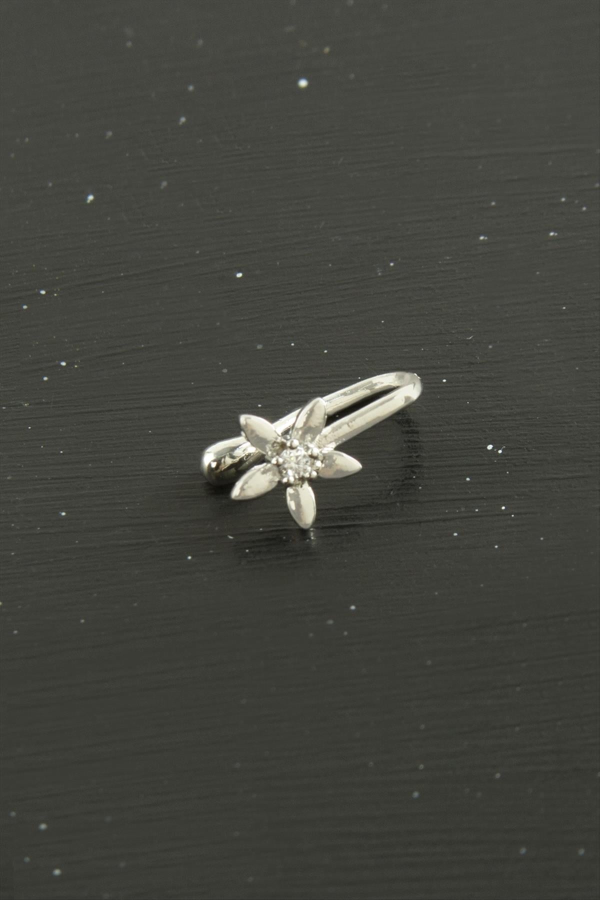 Çiçek Tragus Zirkon Taşlı Piercing 1 Adet