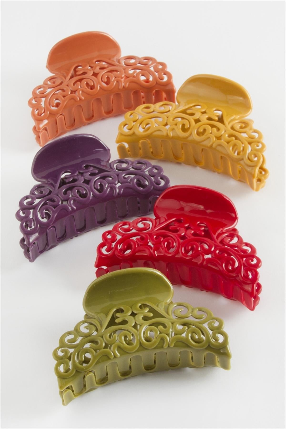 Çini Desenli Renkli Mandal Toka 8 cm