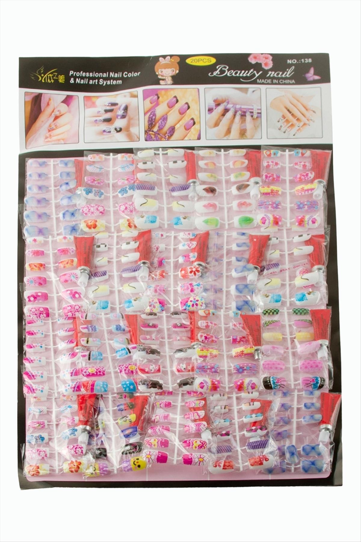 Desenli Takma Tırnak 12 Adet