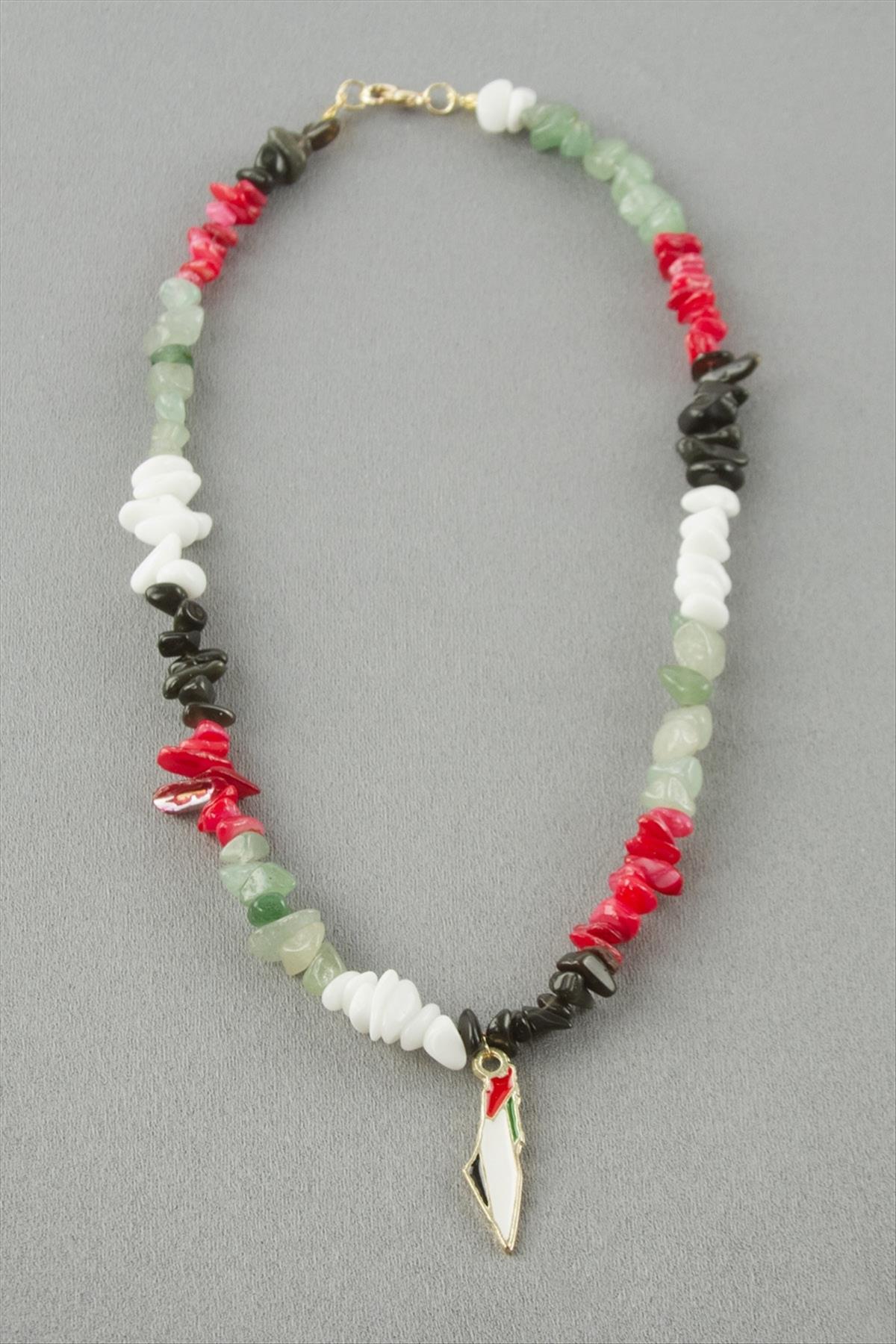 Filistin Kırık Doğaltaş Kolye