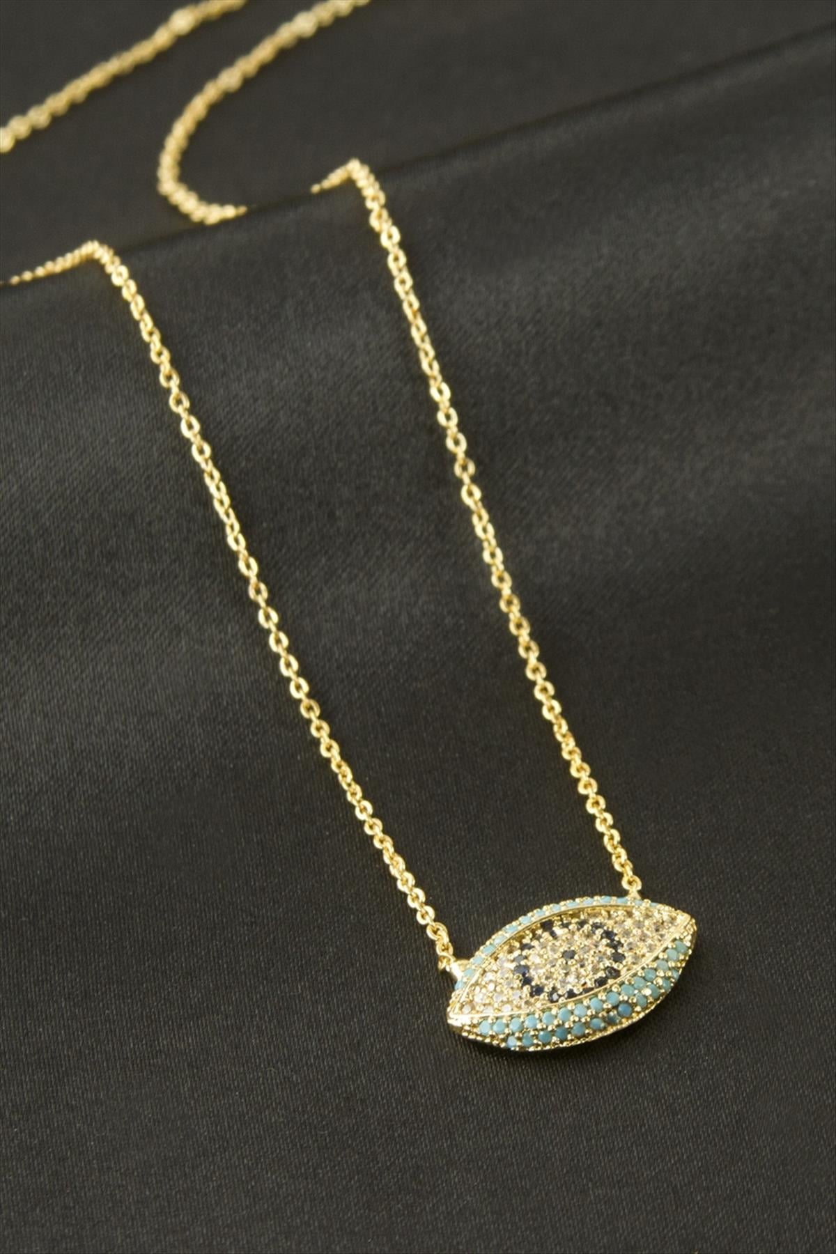 Göz Zirkon Taşlı Kolye