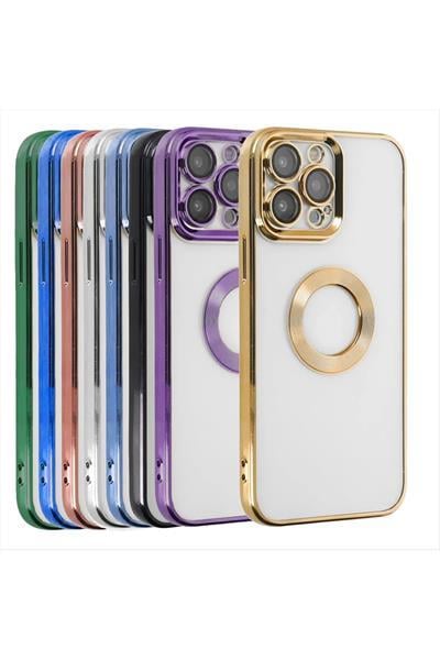 iPhone 12 Pro Max Lüx Lensli Lazer Silikon Kılıf (Kamera Korumalı)