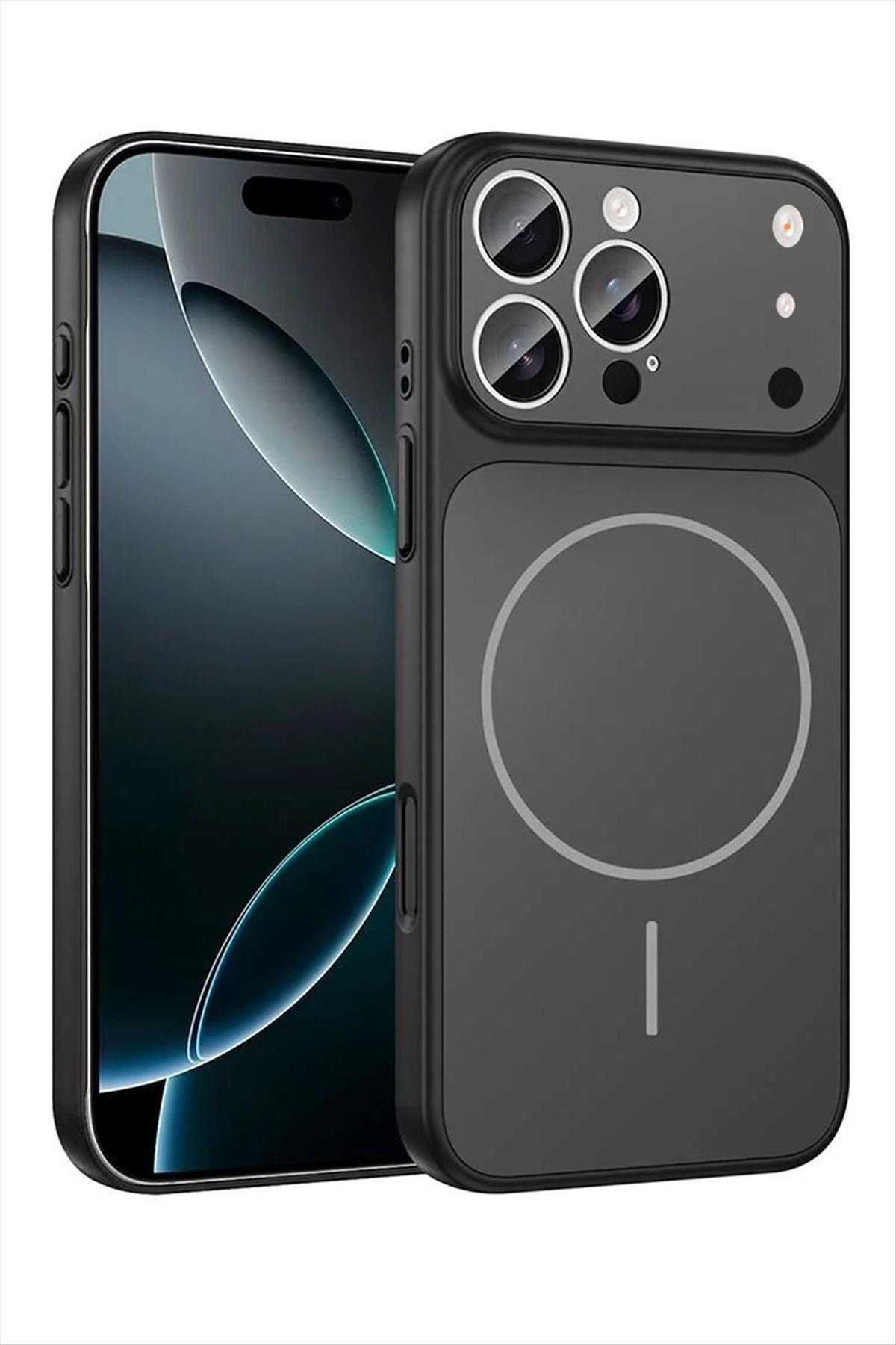 İphone 13 Pro Max Uyumlu 17 Pro Max Görünümlü Magsaff Kapak Kılıf