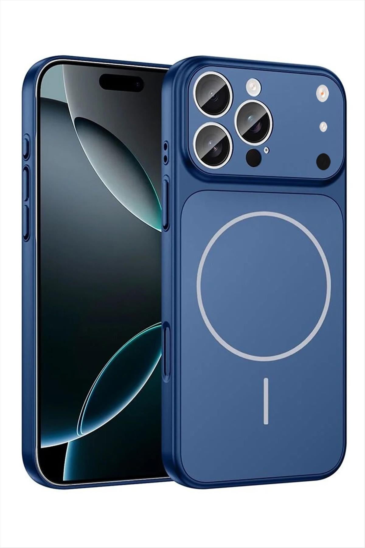 İphone 13 Uyumlu 17 Pro Max Görünümlü Magsaff Kapak Kılıf