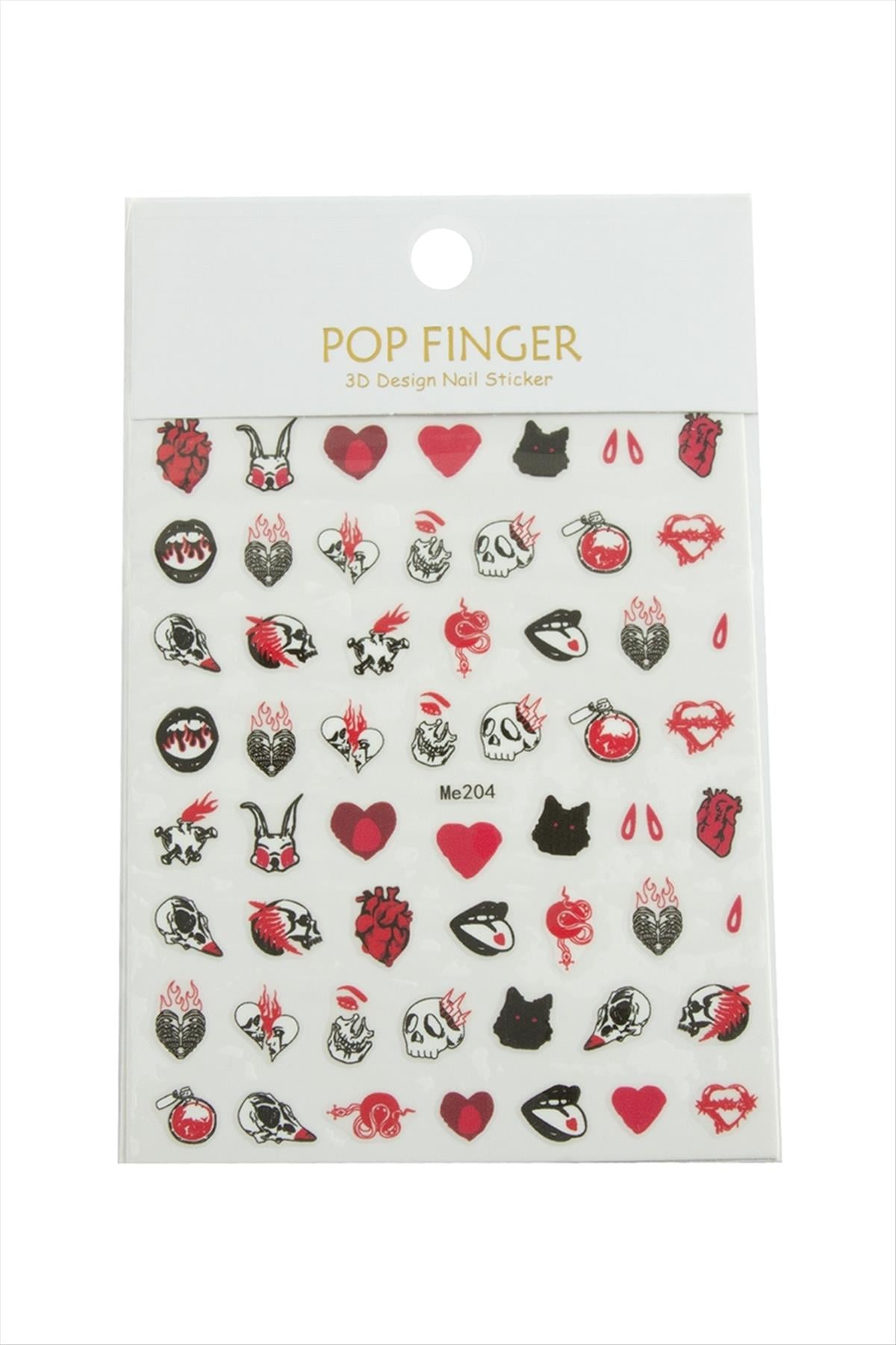 Kalp Kuru Kafa Tattoo Dövme Sticker