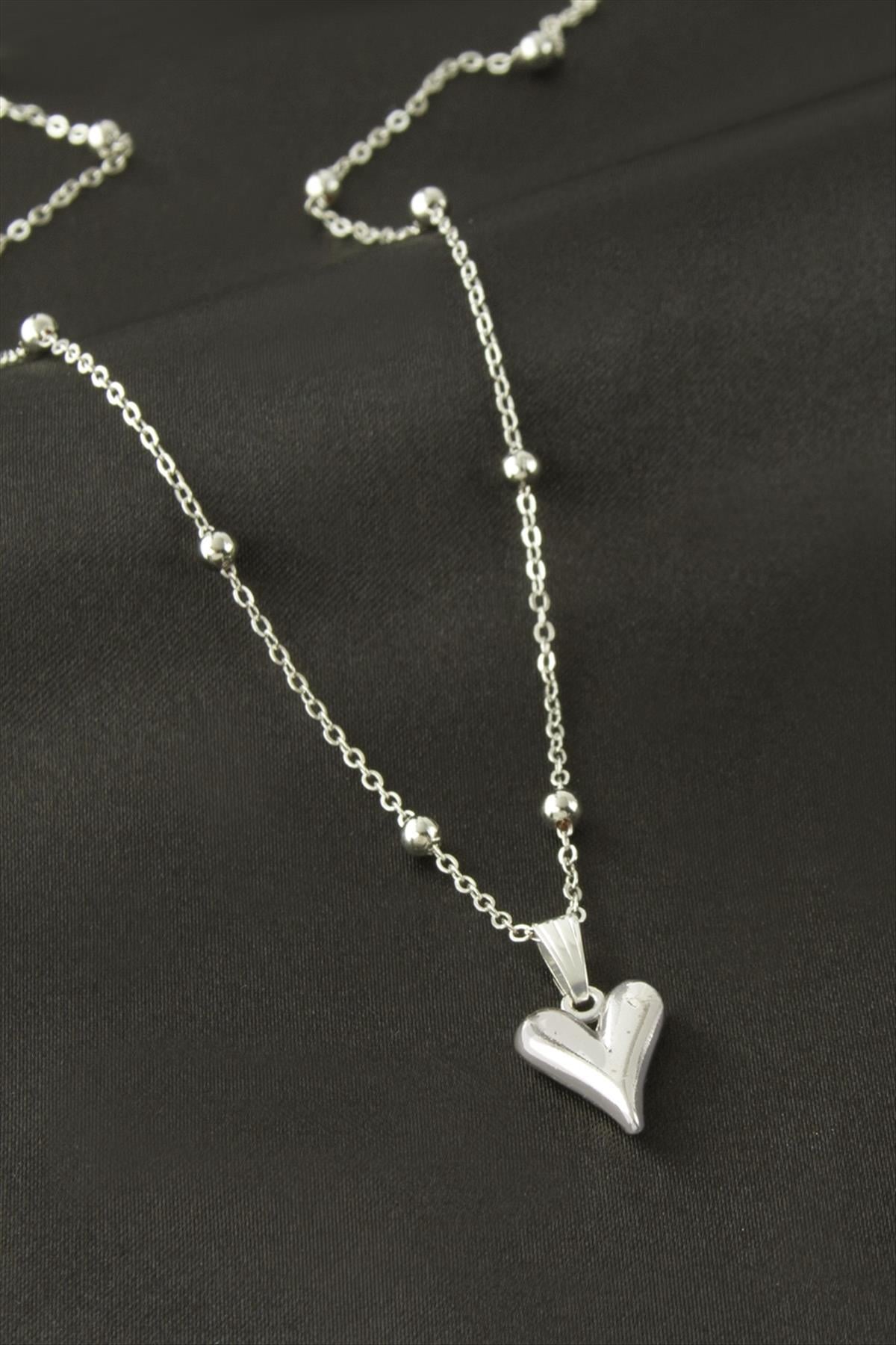 Kalp Şekilli Uçlu Kolye