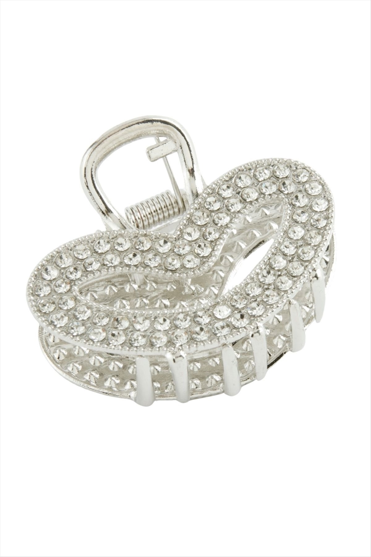Kalp Taşlı Metal Mandal Toka 5 cm