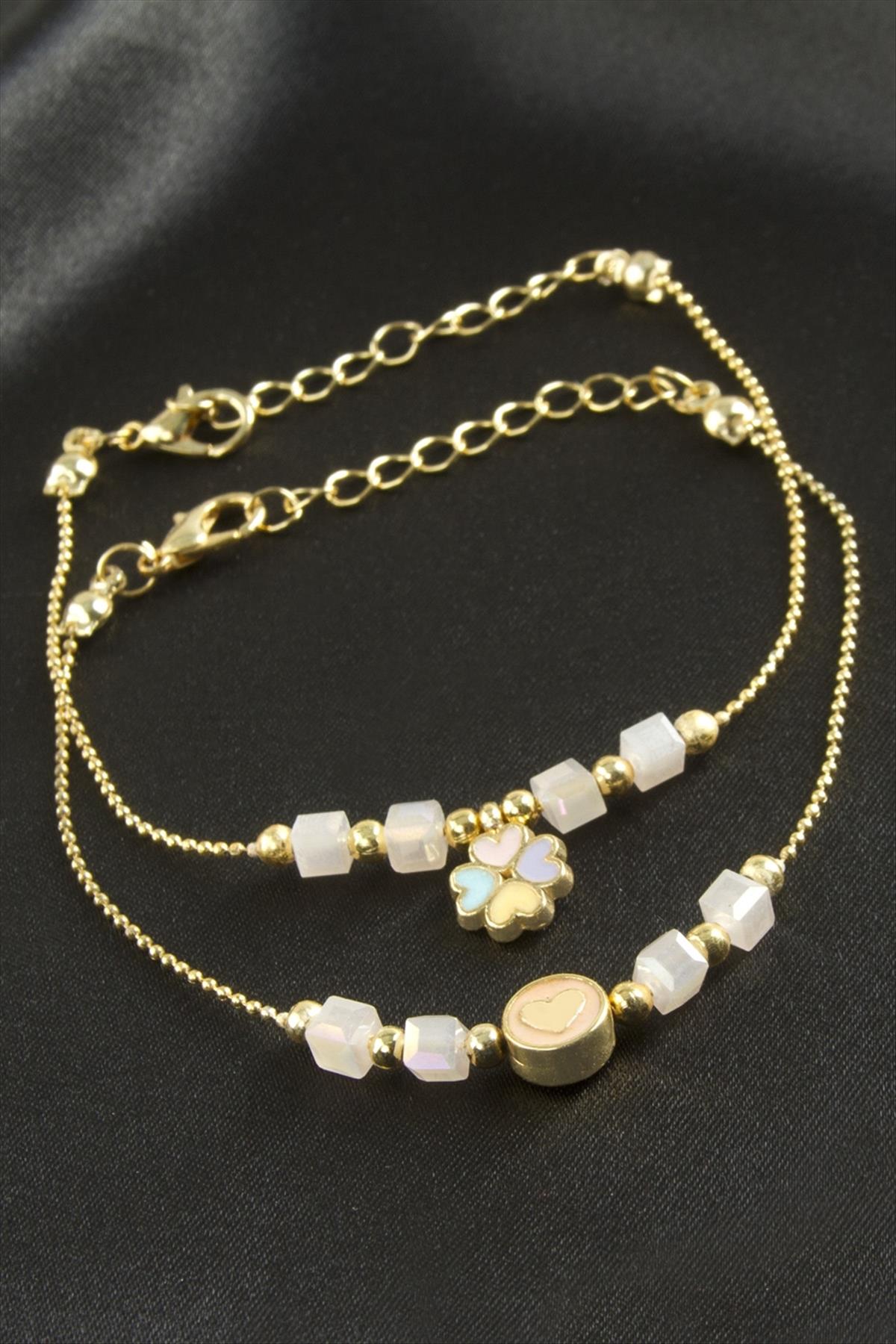 Karışık Küp Kristal Bileklik