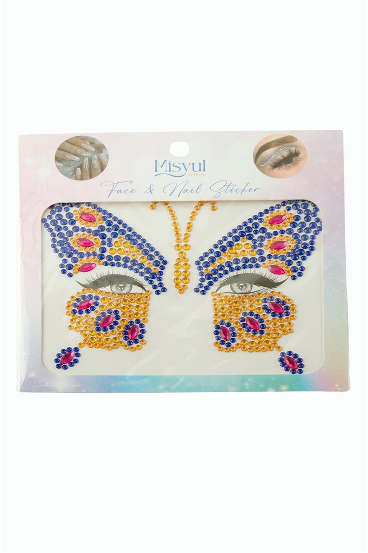 Kelebek Tırnak ve Yüz Süsleme Taşı