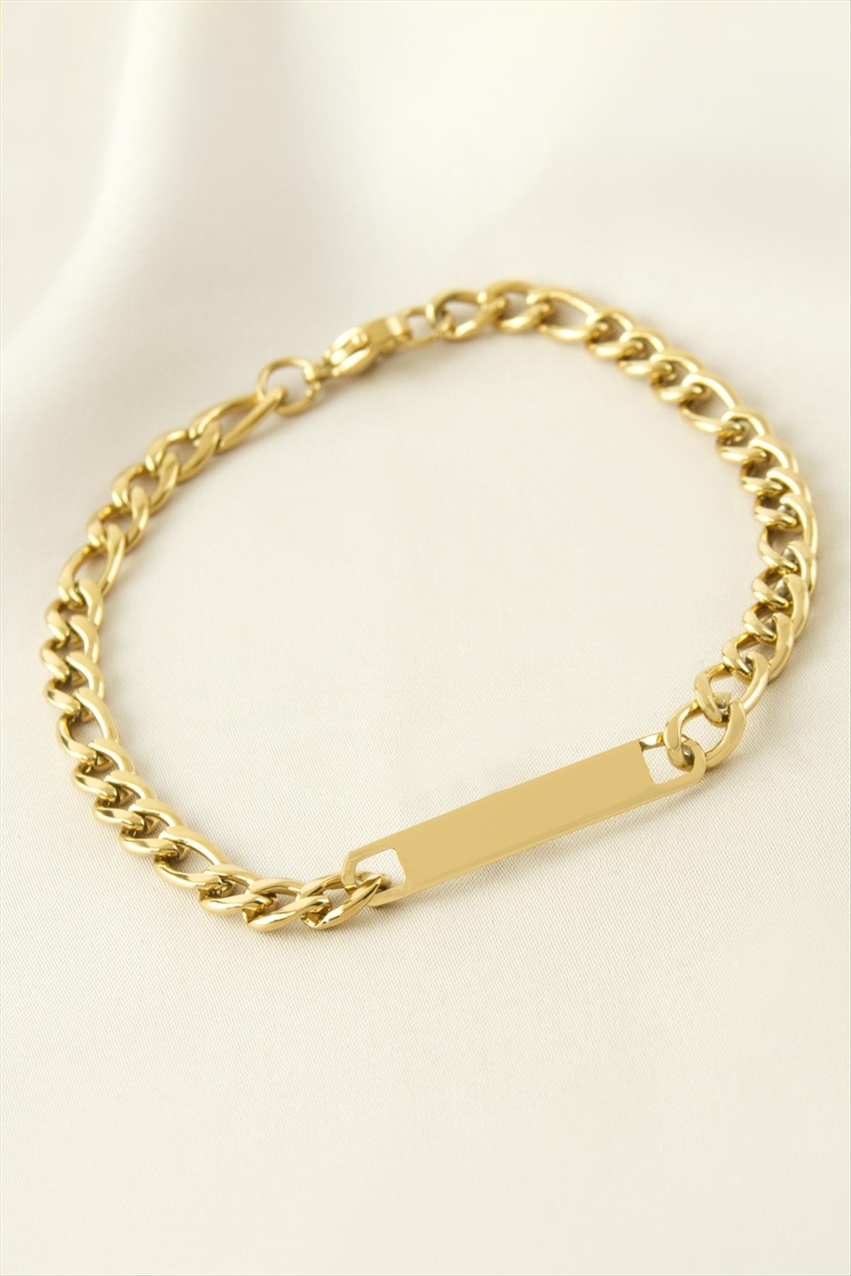 Künye Çelik Bileklik (İsim Yazılabilir) 3 cm