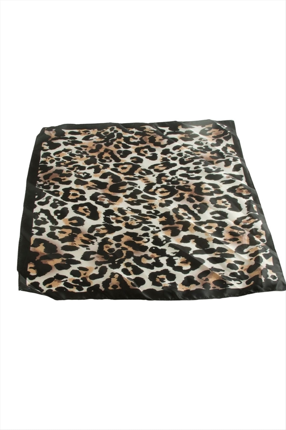 Leopar Desenli Zr Saten Fular 50*50 cm