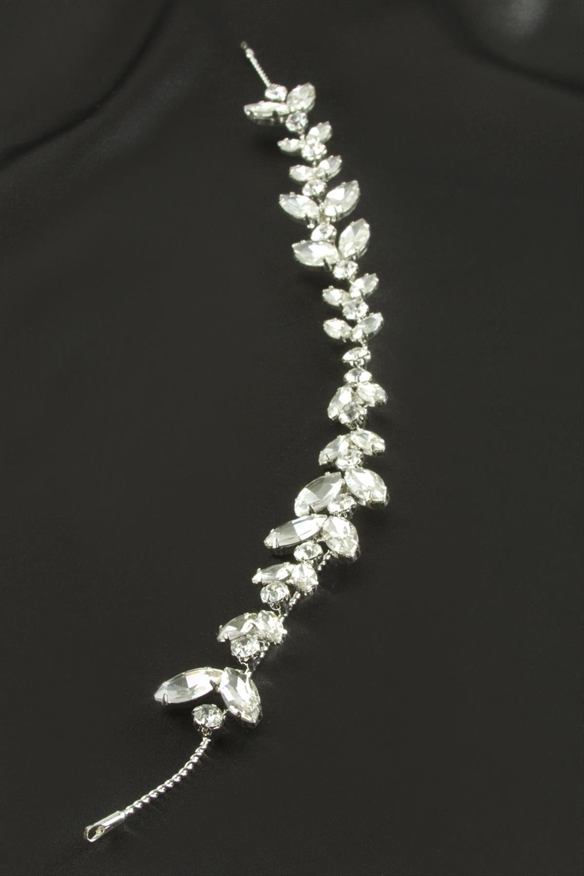 Oval Taşlı Saç Aksesuarı