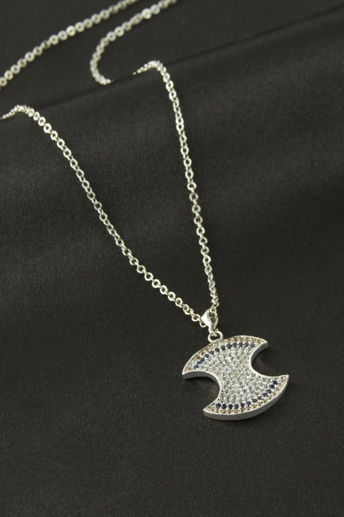 Oval Zirkon Taşlı Kolye