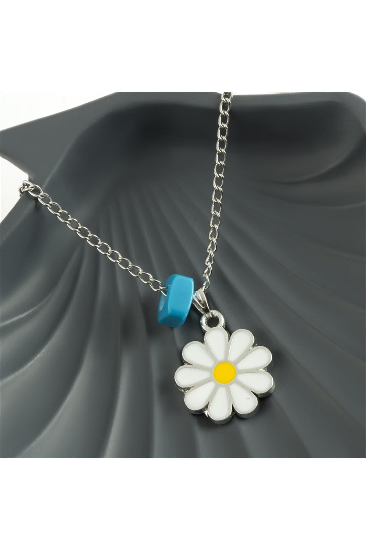 Papatya Mineli Kolye