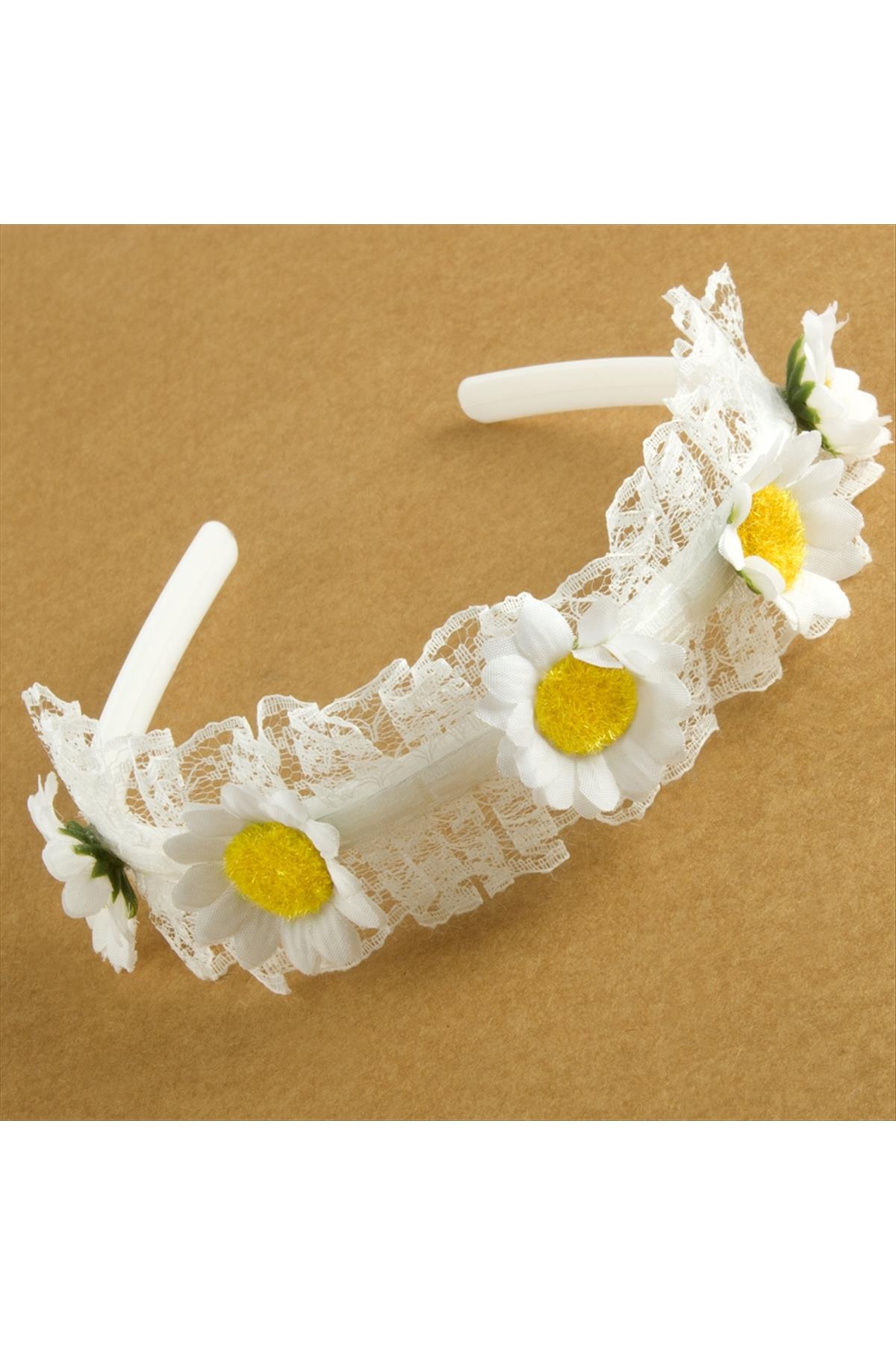 Papatya Tüllü Taç