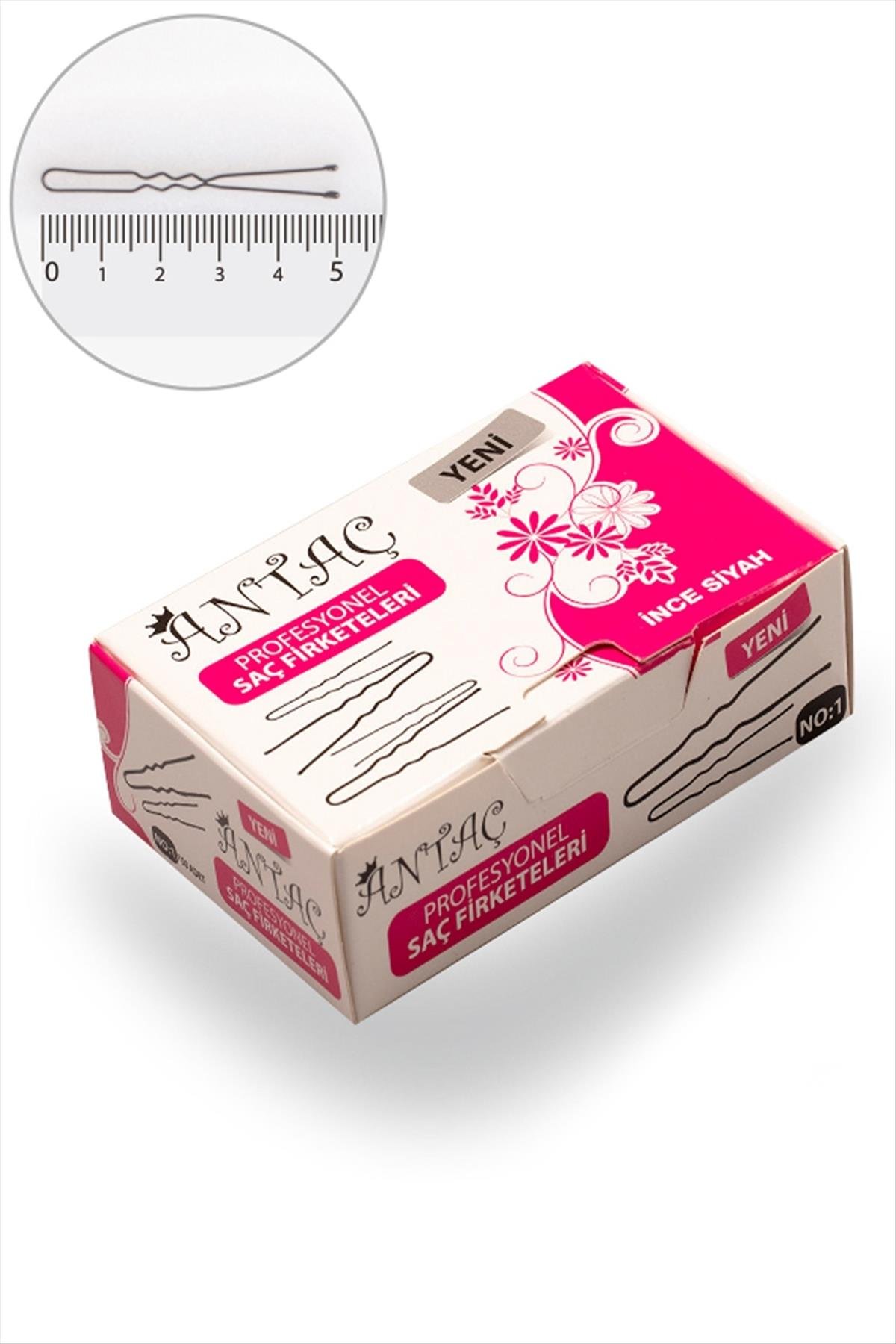 Siyah Topuzlu İnce Firkete 150 Adet