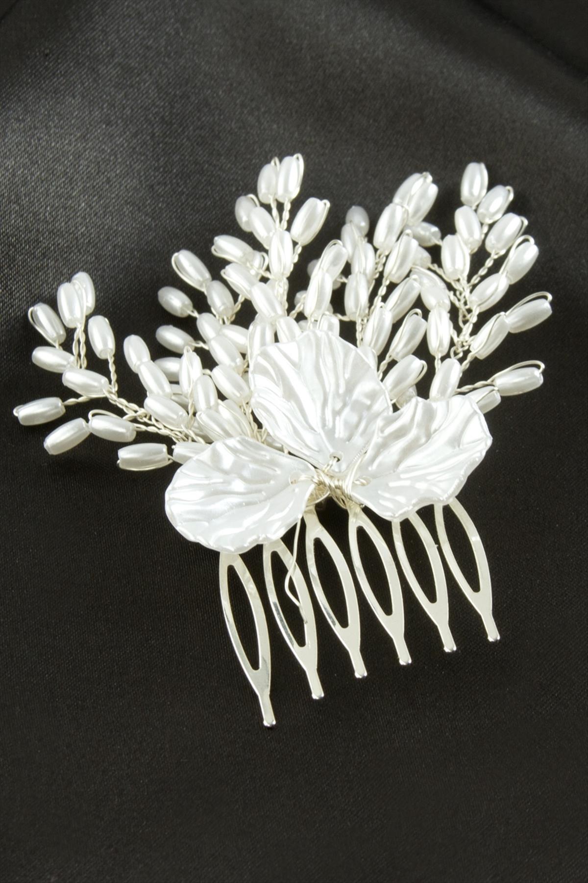 Yaprak İnci Yan Toka