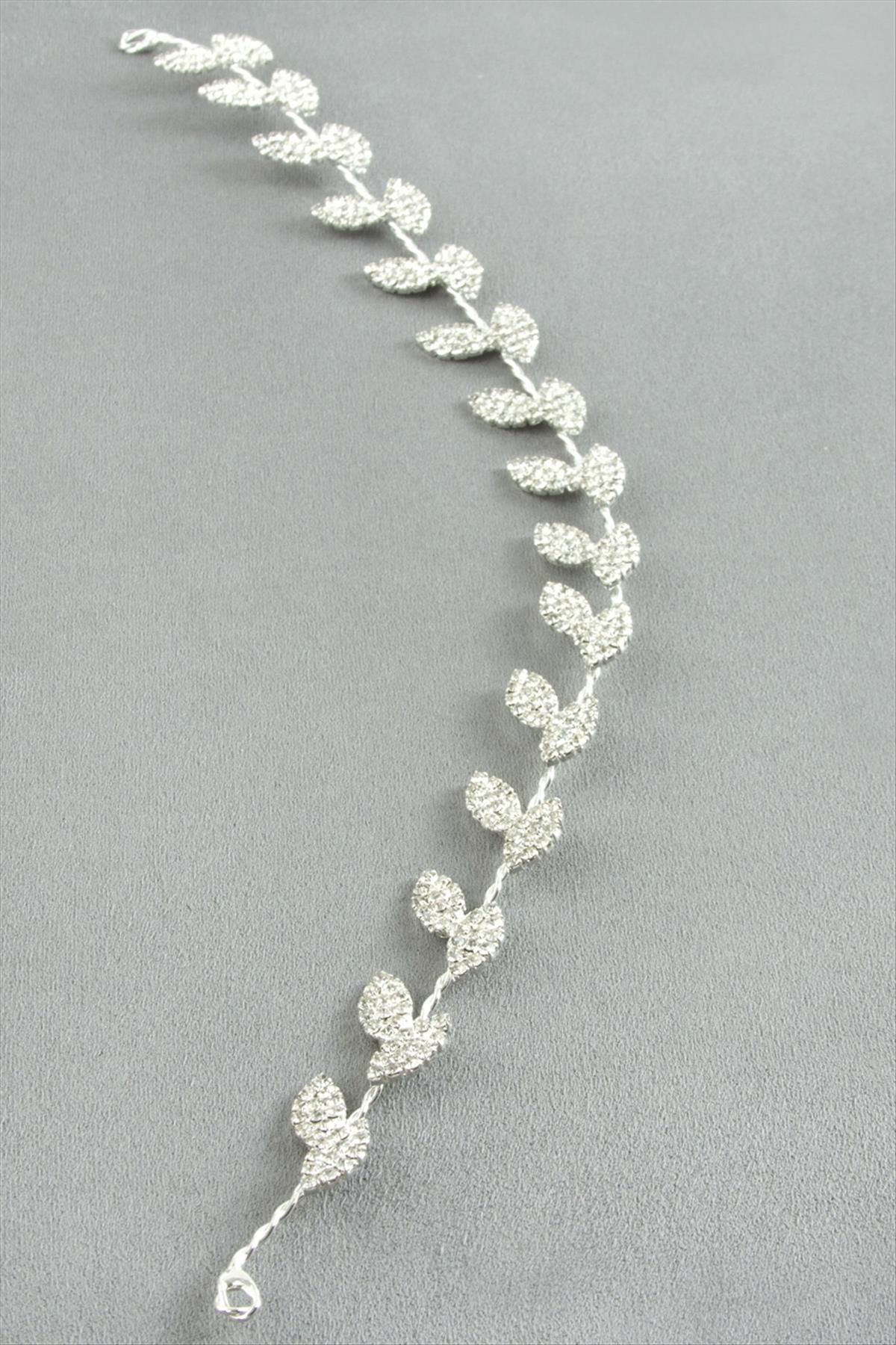 Yaprak Taşlı Saç Aksesuarı