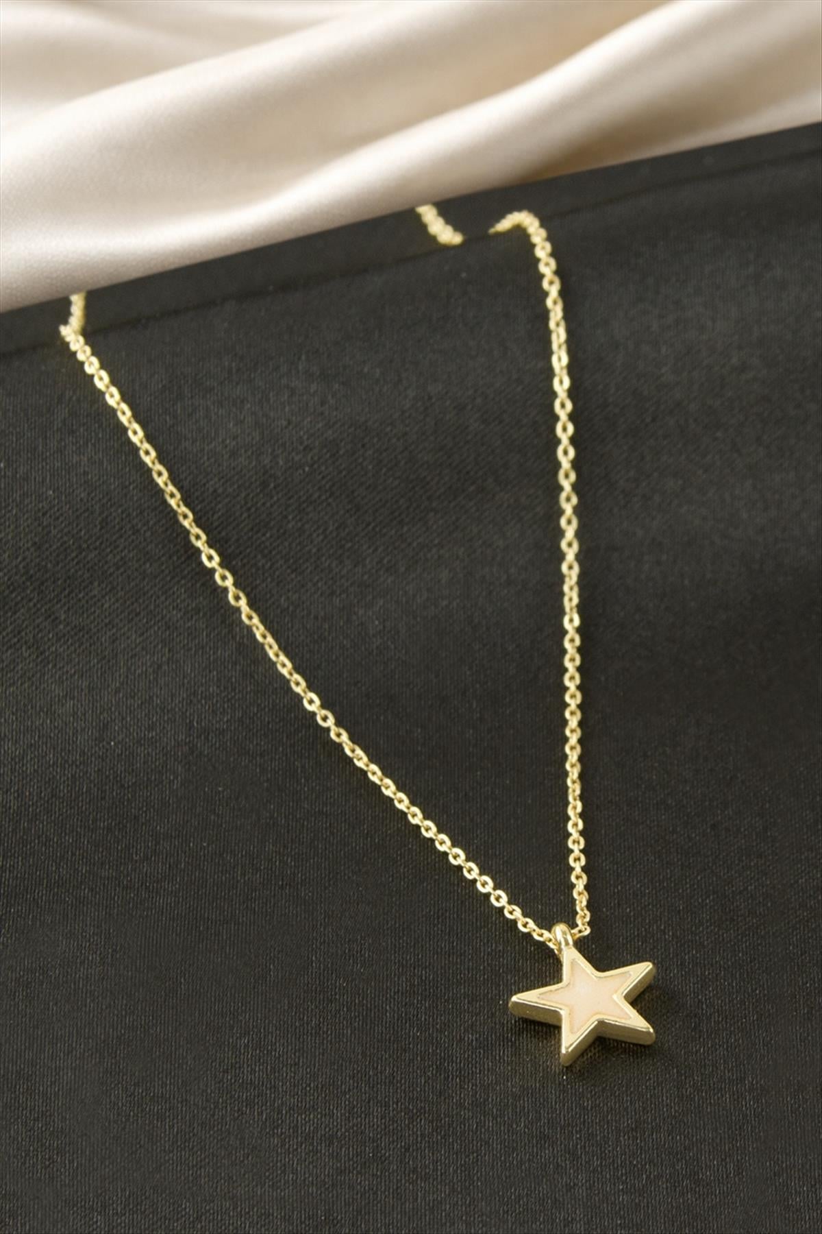 Yıldız  Sedef Çelik Kolye