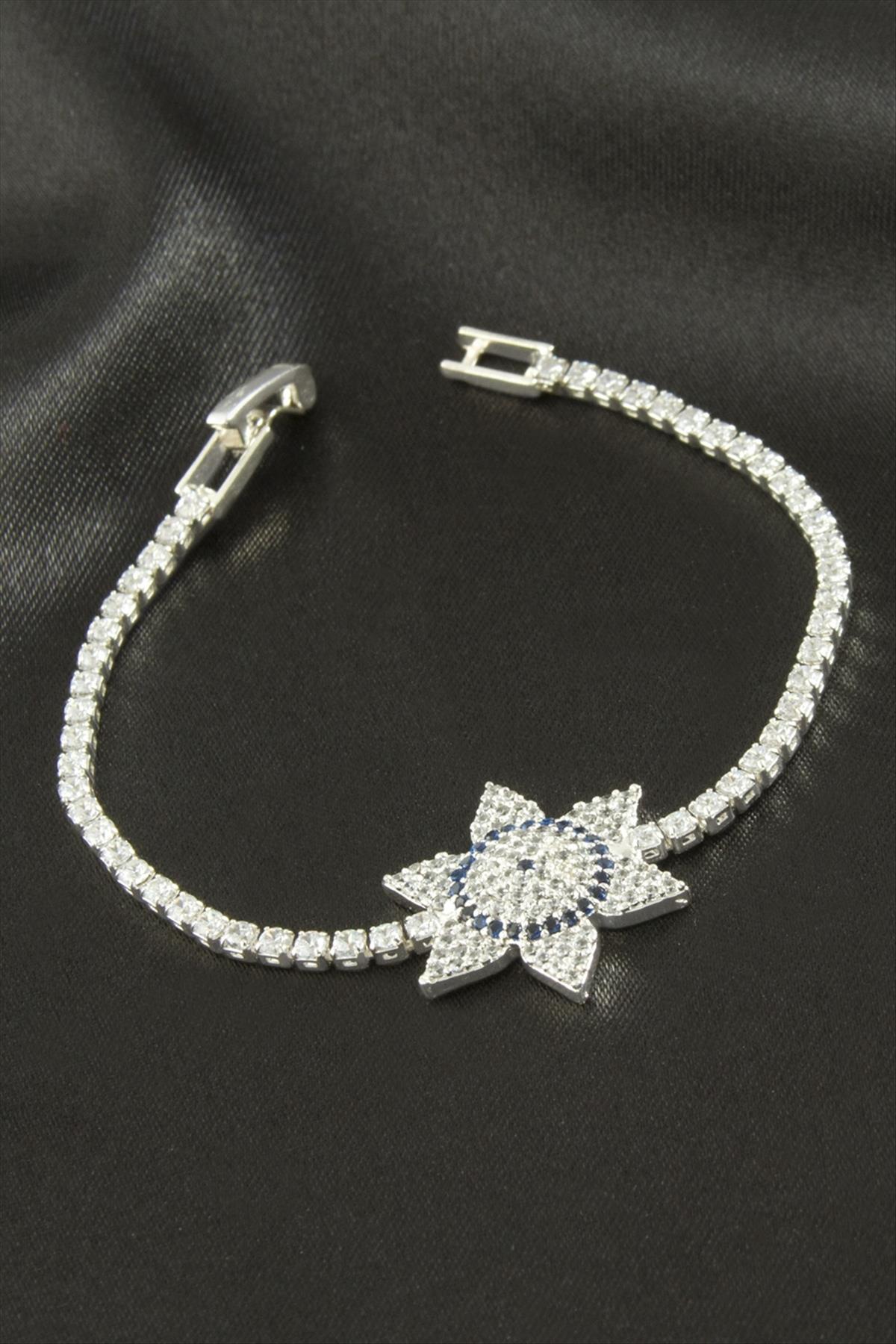 Yıldız Zirkon Taşlı Çocuk Bileklik 16 cm