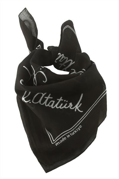 Atatürk İmzalı Desenli Bandana 50*50