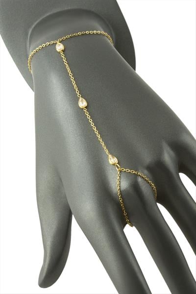 Damla Zirkon Taşlı Lüks Çelik Şahmeran